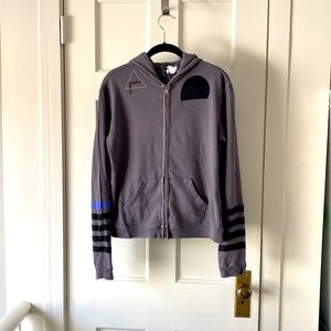Freecity hooded zip-up sweatshirt. Rare size small
